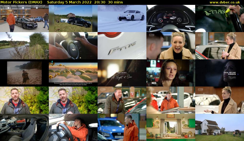 Motor Pickers (DMAX) Saturday 5 March 2022 20:30 - 21:00