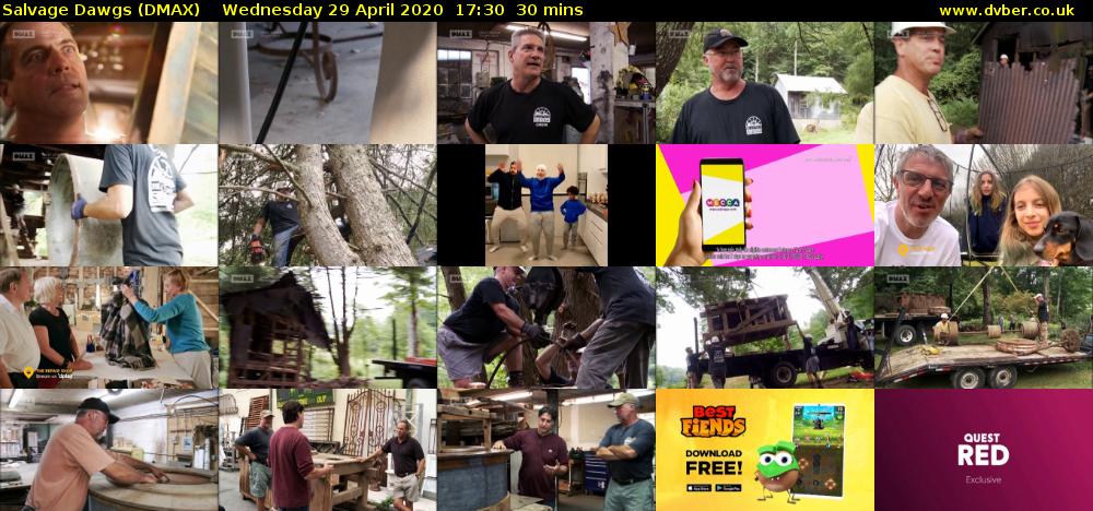 Salvage Dawgs (DMAX) Wednesday 29 April 2020 17:30 - 18:00