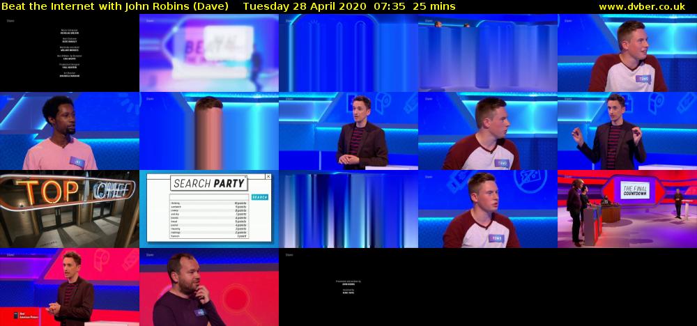 Beat the Internet with John Robins (Dave) Tuesday 28 April 2020 07:35 - 08:00