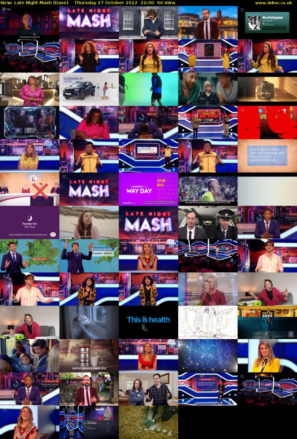Late Night Mash (Dave) Thursday 27 October 2022 22:00 - 23:00