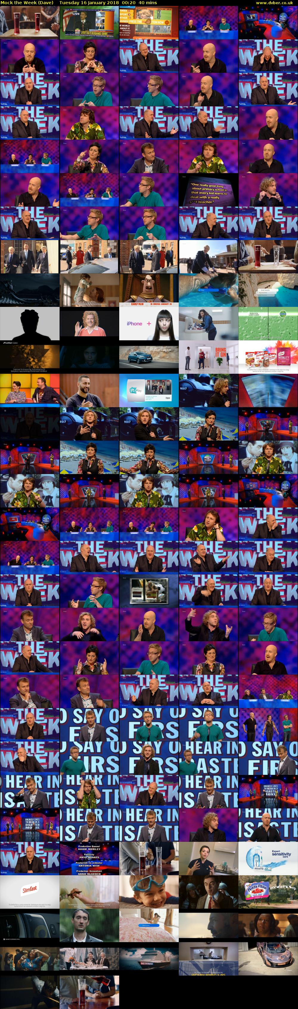 Mock the Week (Dave) Tuesday 16 January 2018 00:20 - 01:00