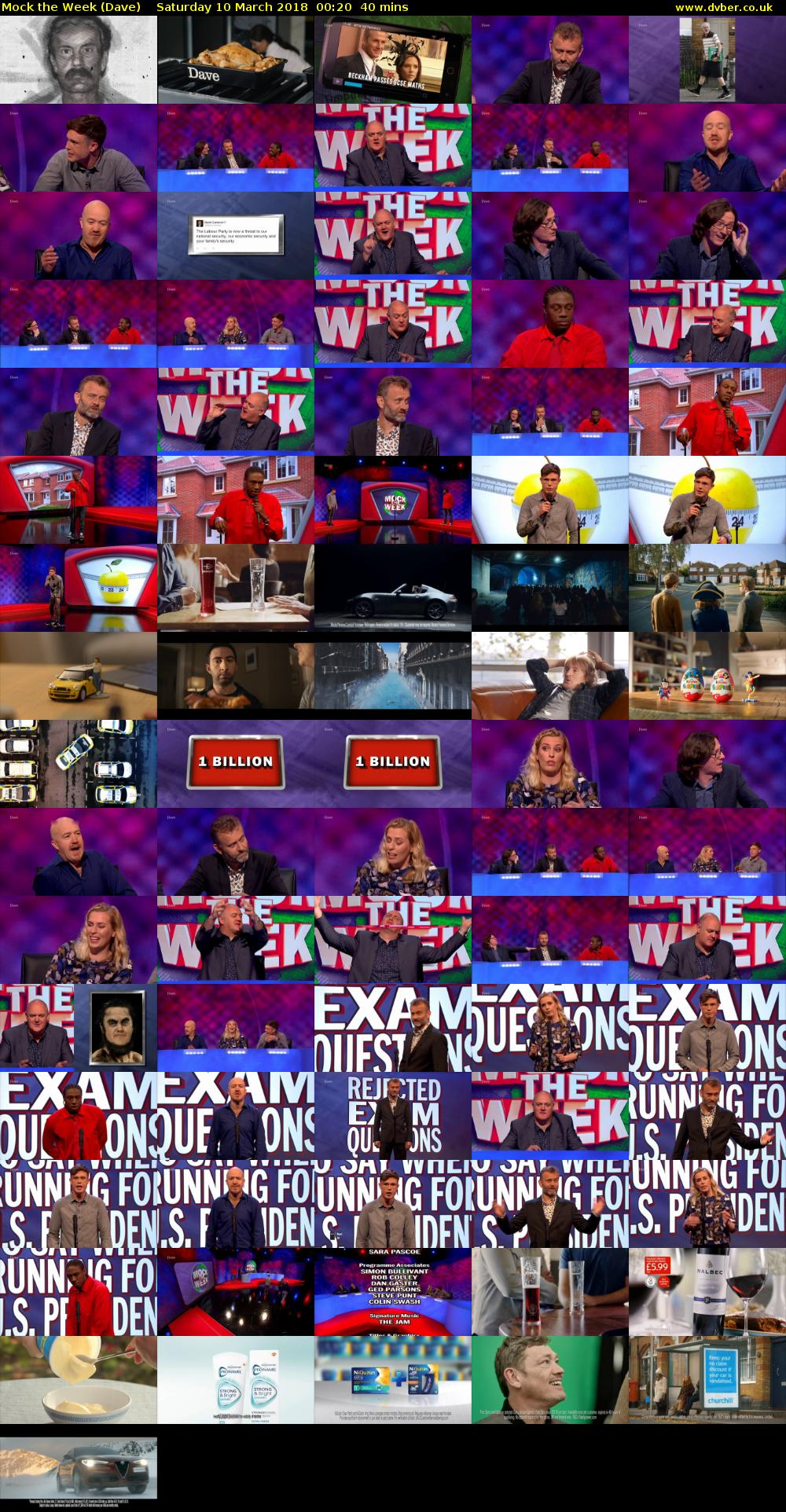 Mock the Week (Dave) Saturday 10 March 2018 00:20 - 01:00