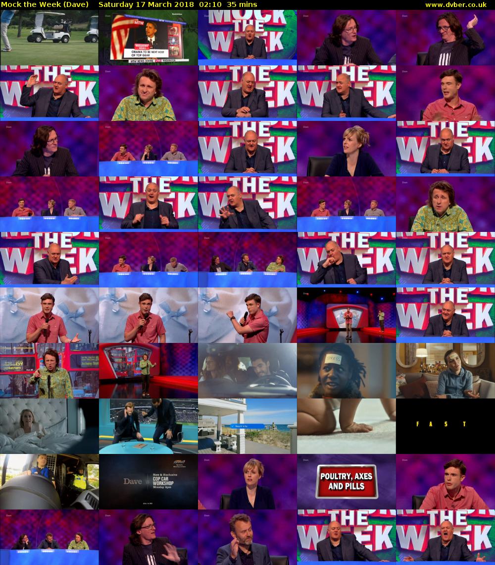 Mock the Week (Dave) Saturday 17 March 2018 02:10 - 02:45