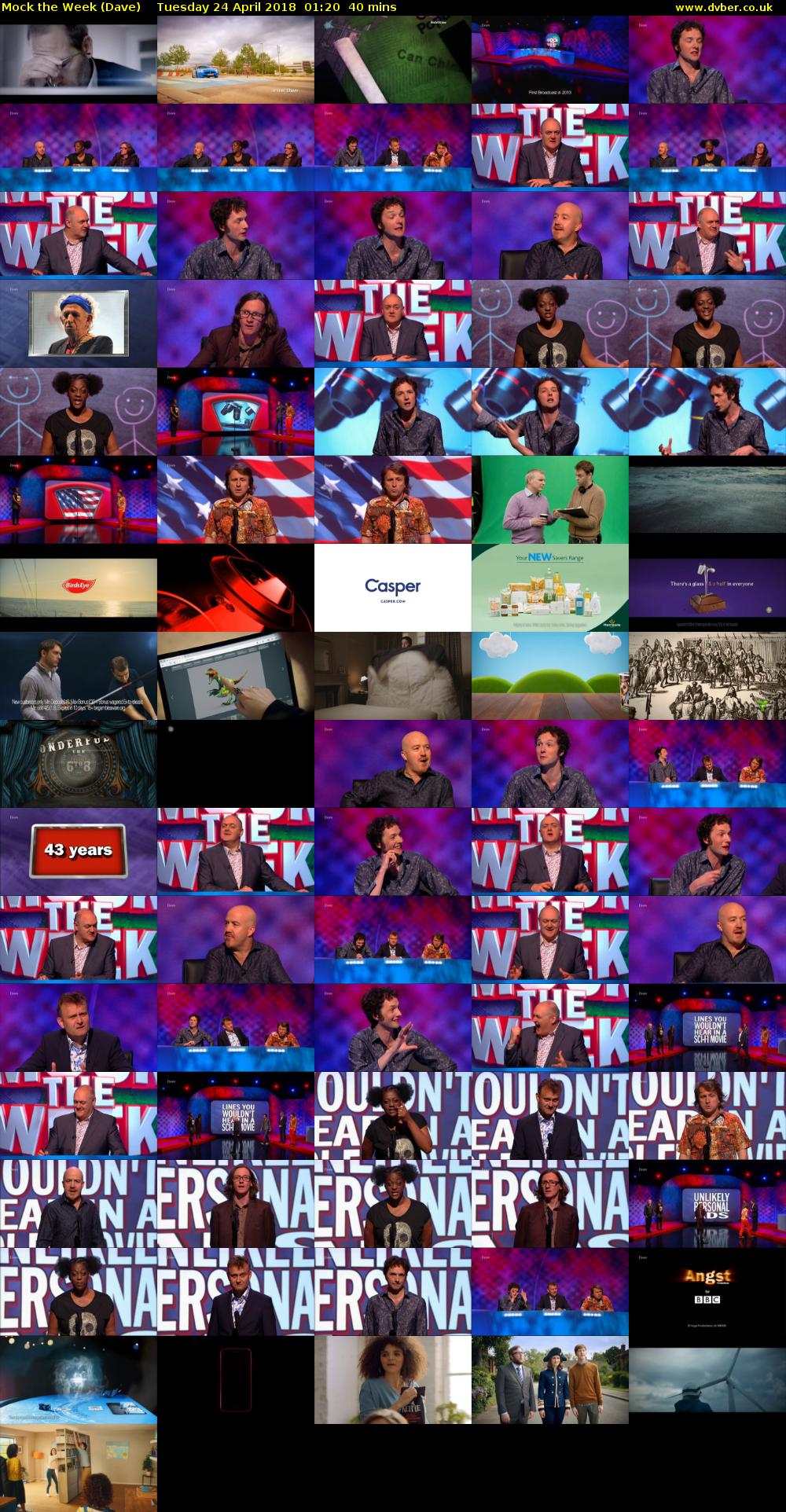 Mock the Week (Dave) Tuesday 24 April 2018 01:20 - 02:00