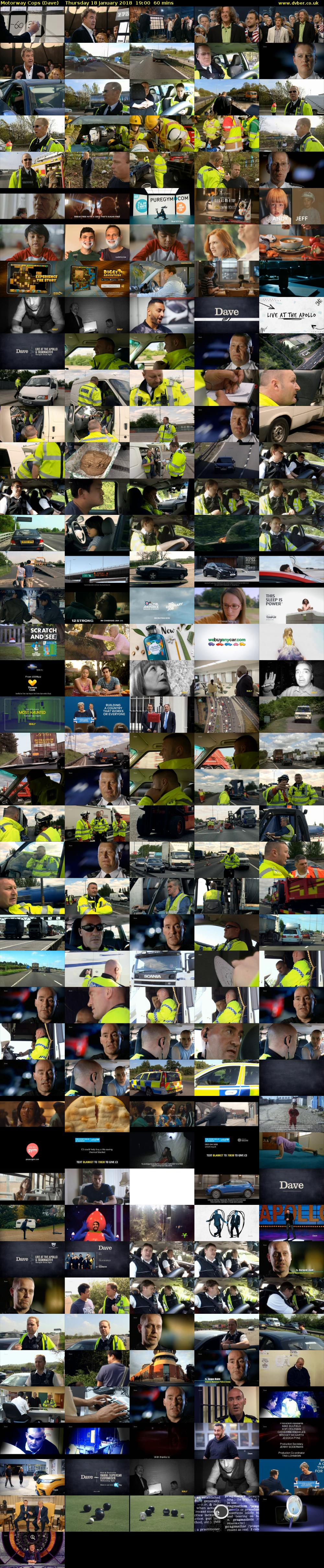 Motorway Cops (Dave) Thursday 18 January 2018 19:00 - 20:00