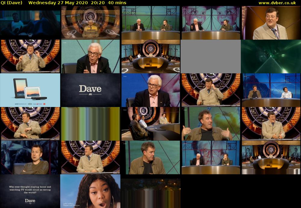 QI (Dave) Wednesday 27 May 2020 20:20 - 21:00