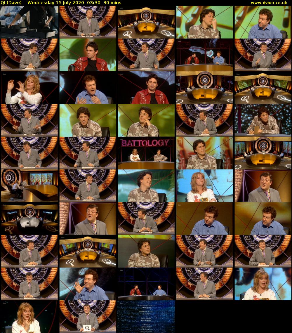 QI (Dave) Wednesday 15 July 2020 03:30 - 04:00