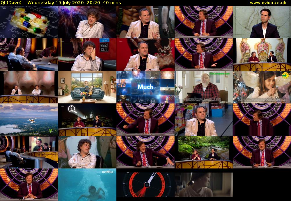 QI (Dave) Wednesday 15 July 2020 20:20 - 21:00