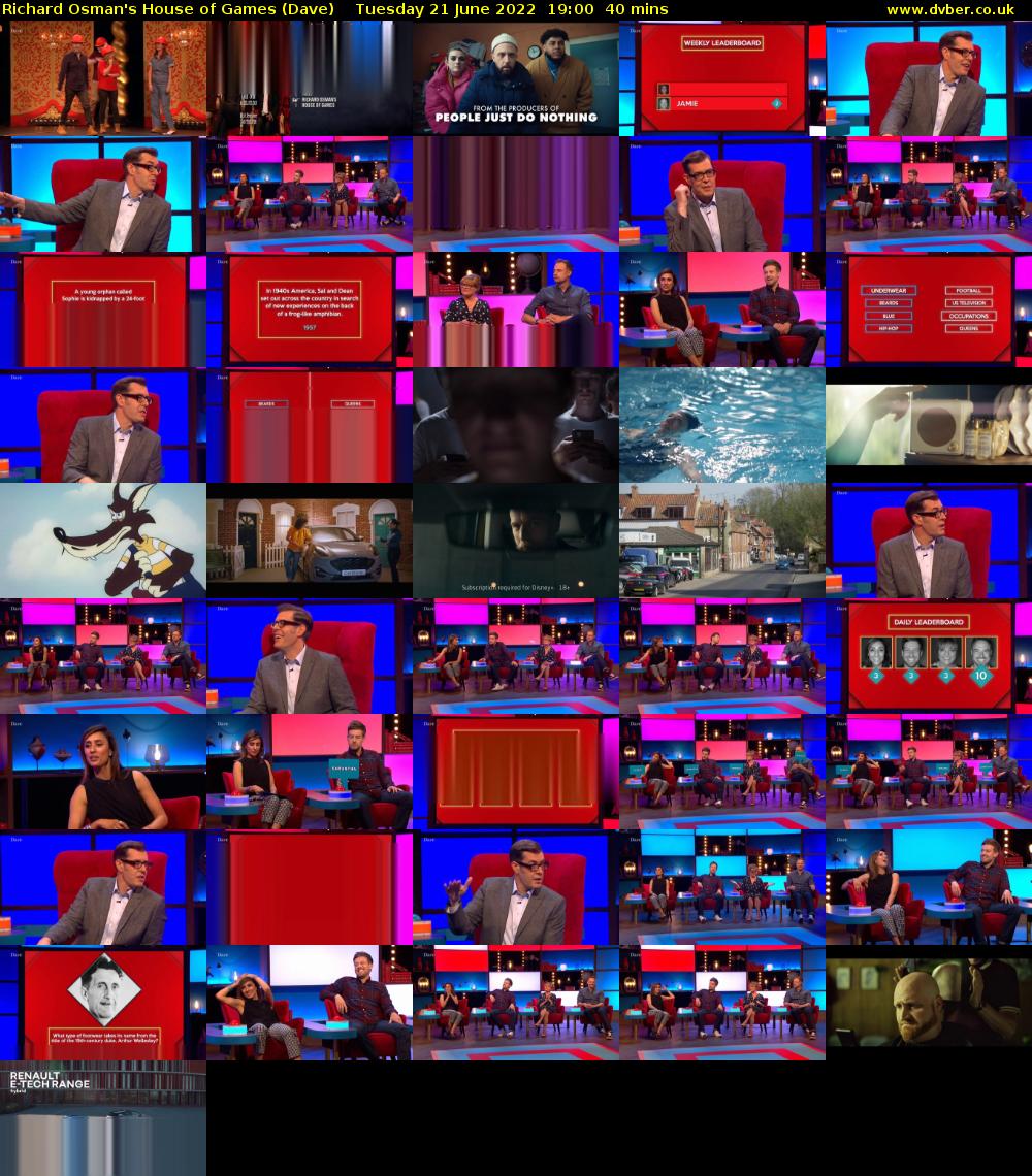 Richard Osman's House of Games (Dave) Tuesday 21 June 2022 19:00 - 19:40