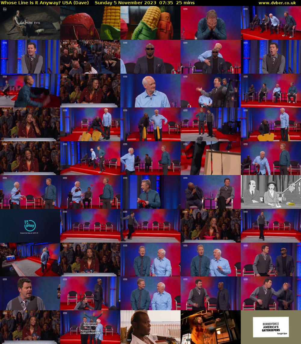 Whose Line Is It Anyway? USA (Dave) Sunday 5 November 2023 07:35 - 08:00