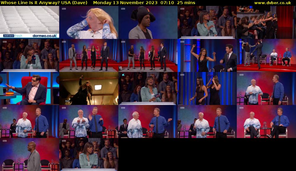 Whose Line Is It Anyway? USA (Dave) Monday 13 November 2023 07:10 - 07:35