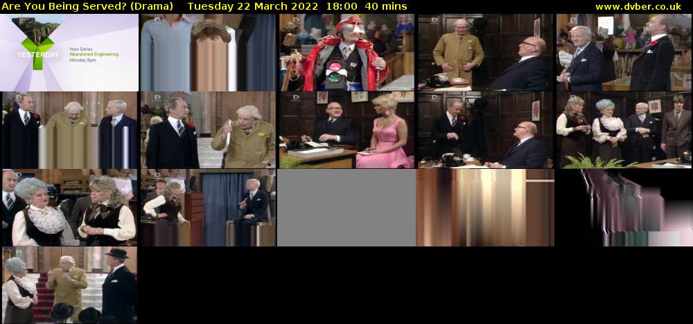 Are You Being Served? (Drama) Tuesday 22 March 2022 18:00 - 18:40
