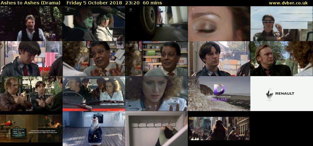 Ashes to Ashes (Drama) Friday 5 October 2018 23:20 - 00:20