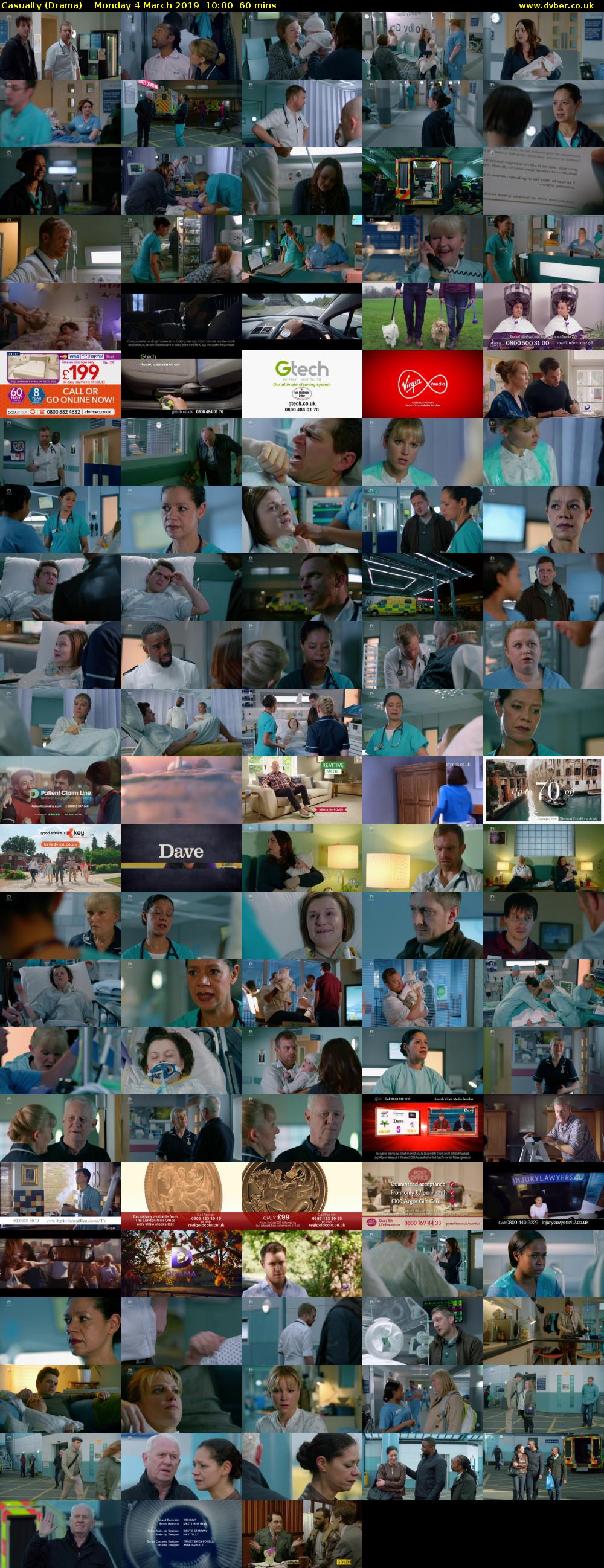 Casualty (Drama) Monday 4 March 2019 10:00 - 11:00