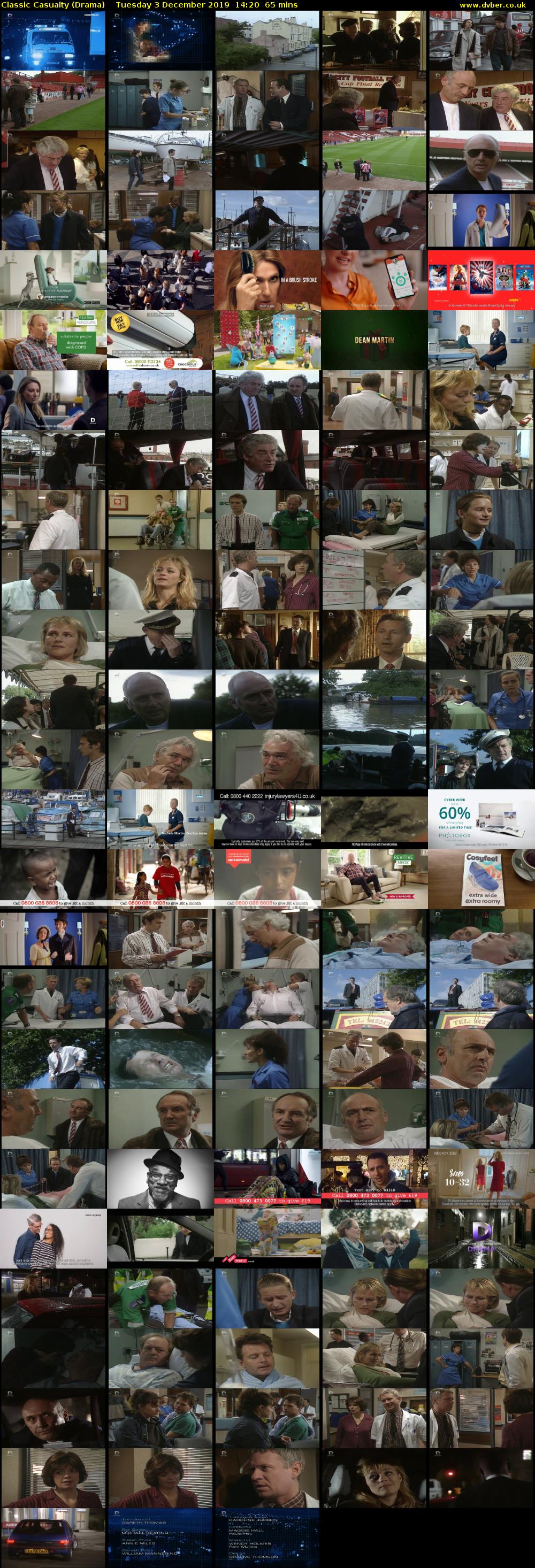 Classic Casualty (Drama) Tuesday 3 December 2019 14:20 - 15:25