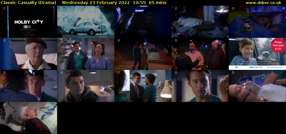 Classic Casualty (Drama) Wednesday 23 February 2022 10:55 - 12:00