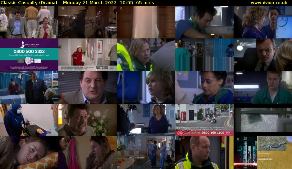 Classic Casualty (Drama) Monday 21 March 2022 10:55 - 12:00