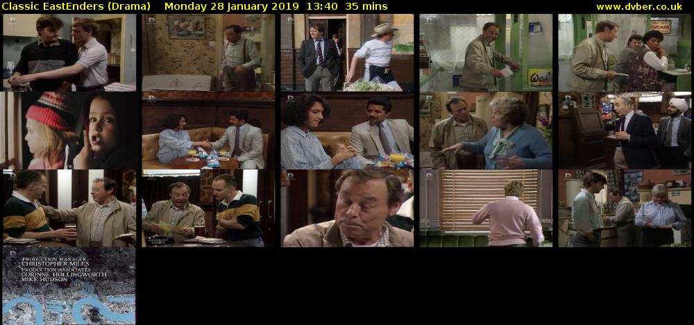 Classic EastEnders (Drama) Monday 28 January 2019 13:40 - 14:15