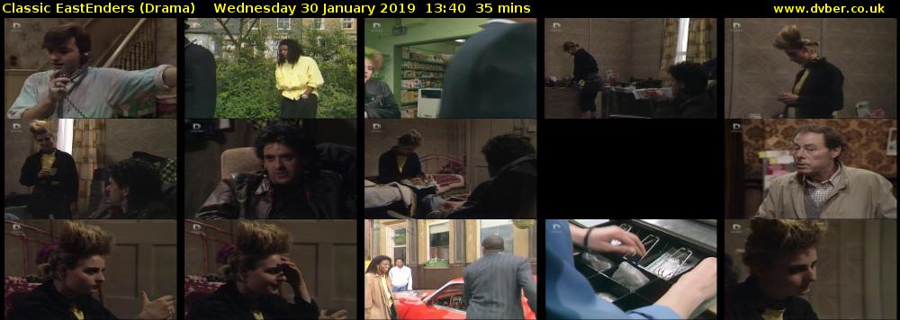 Classic EastEnders (Drama) Wednesday 30 January 2019 13:40 - 14:15