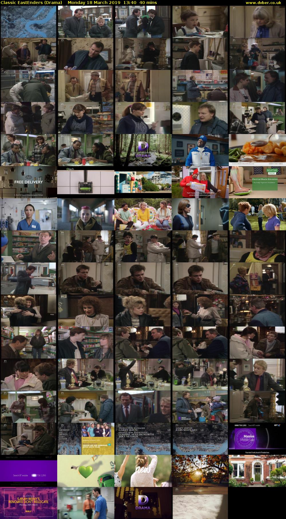 Classic EastEnders (Drama) Monday 18 March 2019 13:40 - 14:20