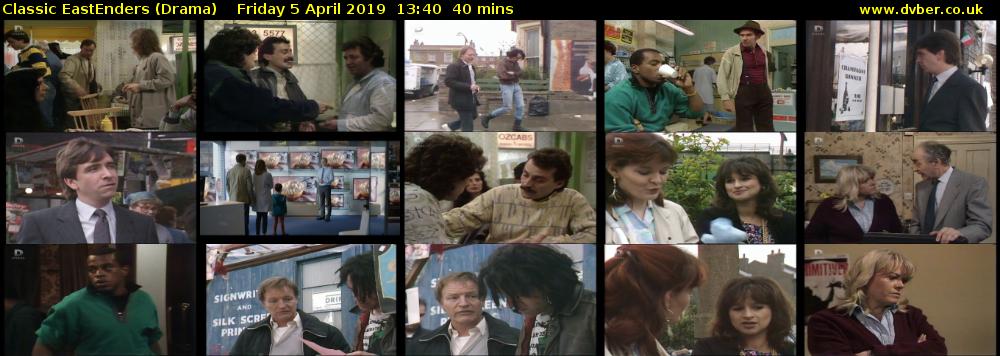 Classic EastEnders (Drama) Friday 5 April 2019 13:40 - 14:20