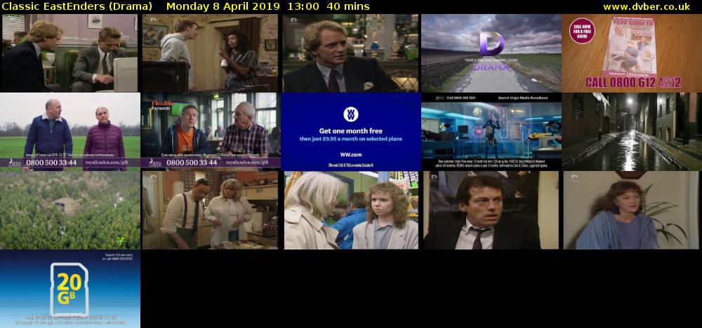Classic EastEnders (Drama) Monday 8 April 2019 13:00 - 13:40
