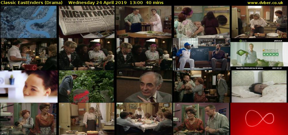 Classic EastEnders (Drama) Wednesday 24 April 2019 13:00 - 13:40