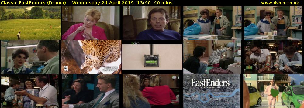 Classic EastEnders (Drama) Wednesday 24 April 2019 13:40 - 14:20