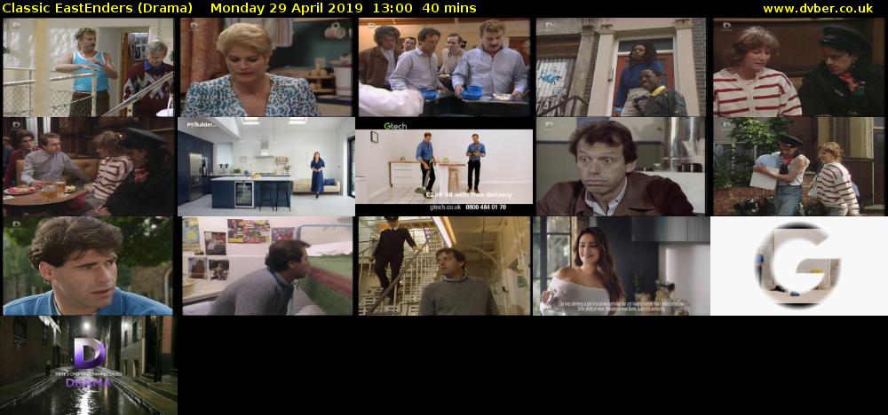 Classic EastEnders (Drama) Monday 29 April 2019 13:00 - 13:40