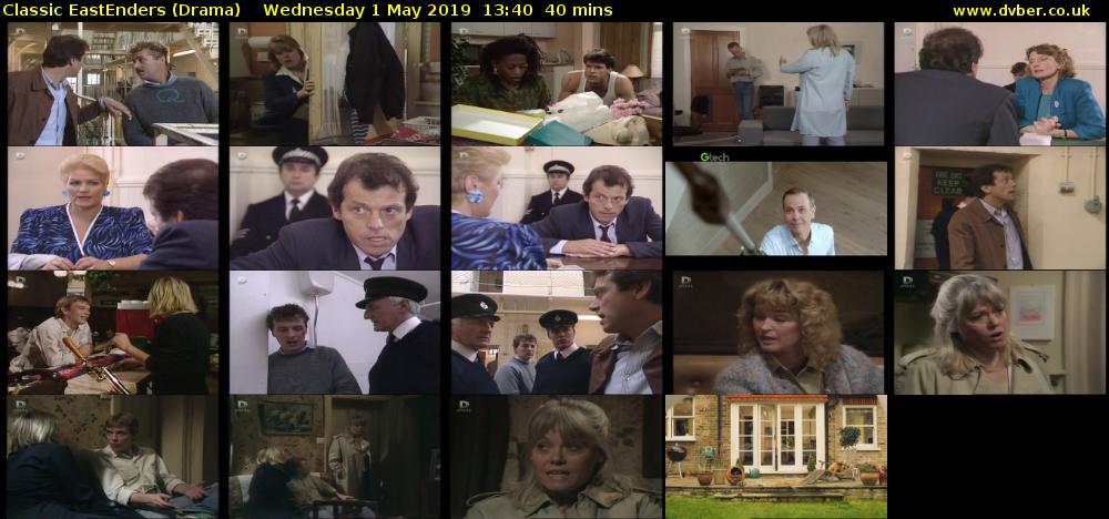 Classic EastEnders (Drama) Wednesday 1 May 2019 13:40 - 14:20