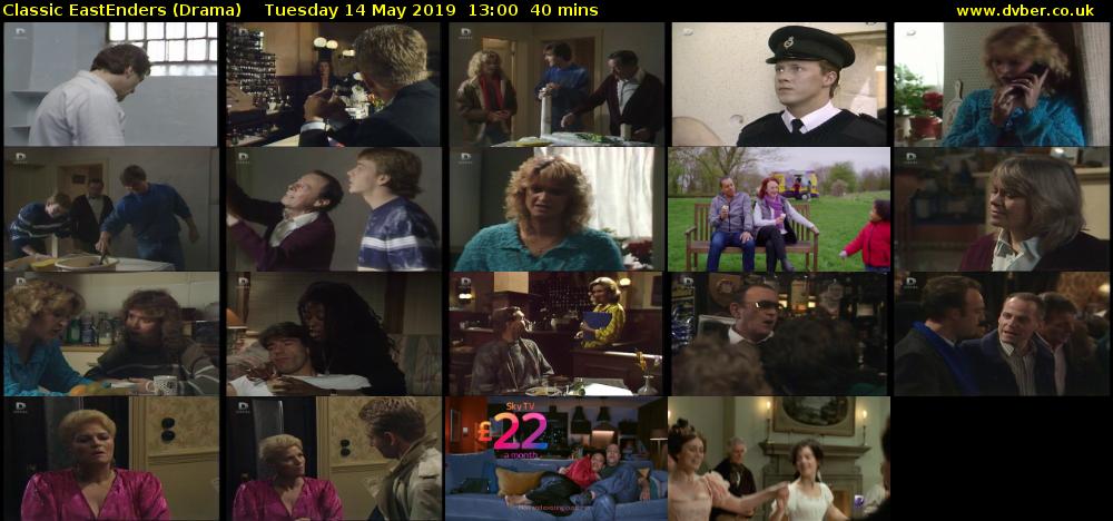 Classic EastEnders (Drama) Tuesday 14 May 2019 13:00 - 13:40