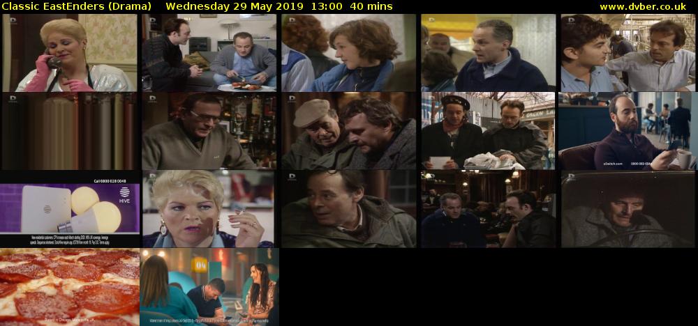 Classic EastEnders (Drama) Wednesday 29 May 2019 13:00 - 13:40