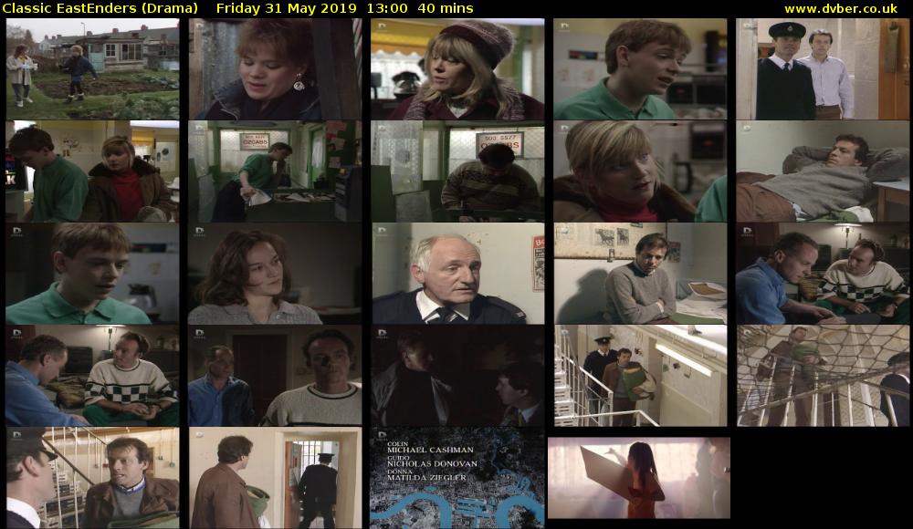 Classic EastEnders (Drama) Friday 31 May 2019 13:00 - 13:40