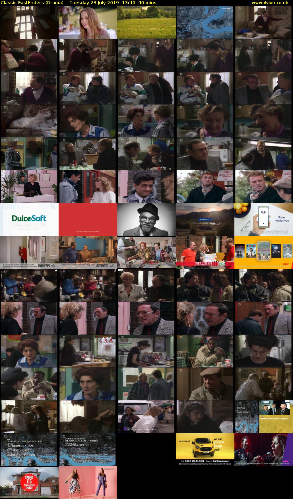 Classic EastEnders (Drama) Tuesday 23 July 2019 13:40 - 14:20
