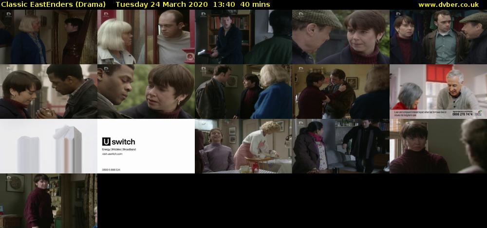 Classic EastEnders (Drama) Tuesday 24 March 2020 13:40 - 14:20