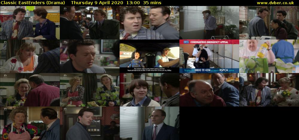Classic EastEnders (Drama) Thursday 9 April 2020 13:00 - 13:35