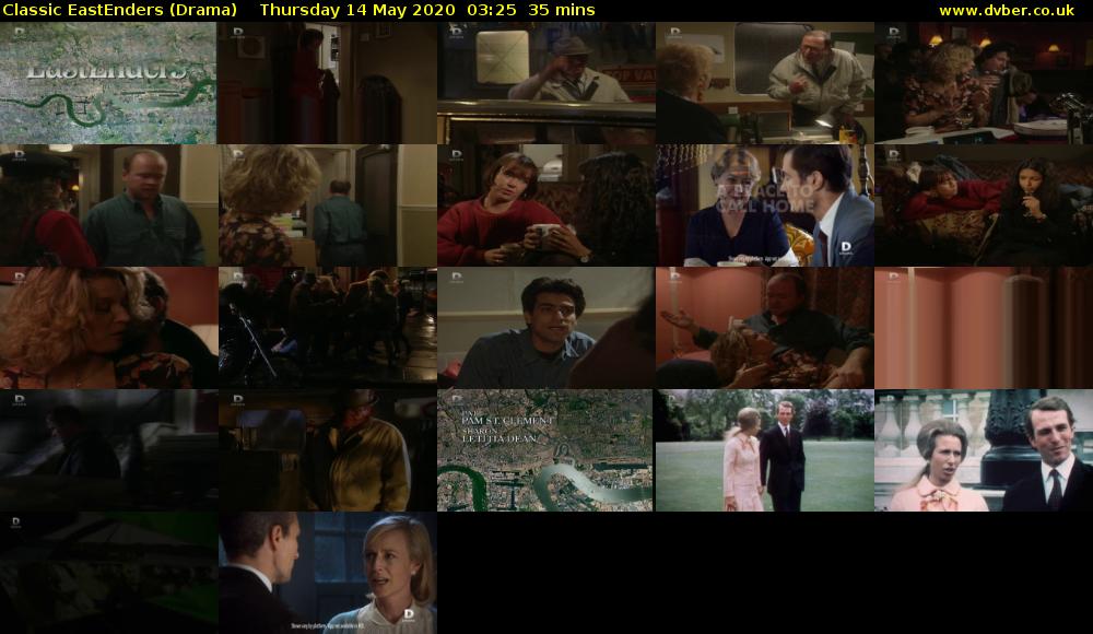 Classic EastEnders (Drama) Thursday 14 May 2020 03:25 - 04:00