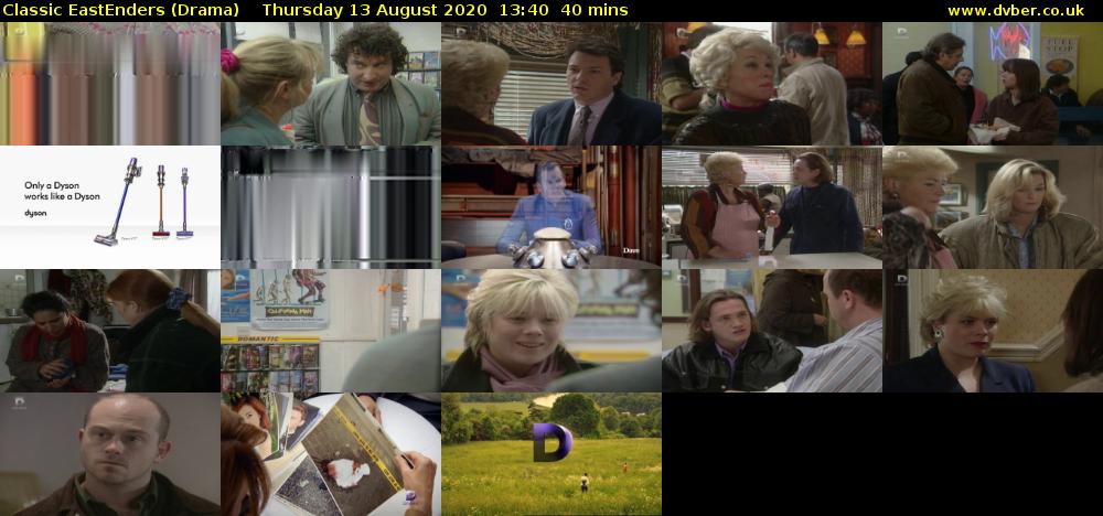 Classic EastEnders (Drama) Thursday 13 August 2020 13:40 - 14:20