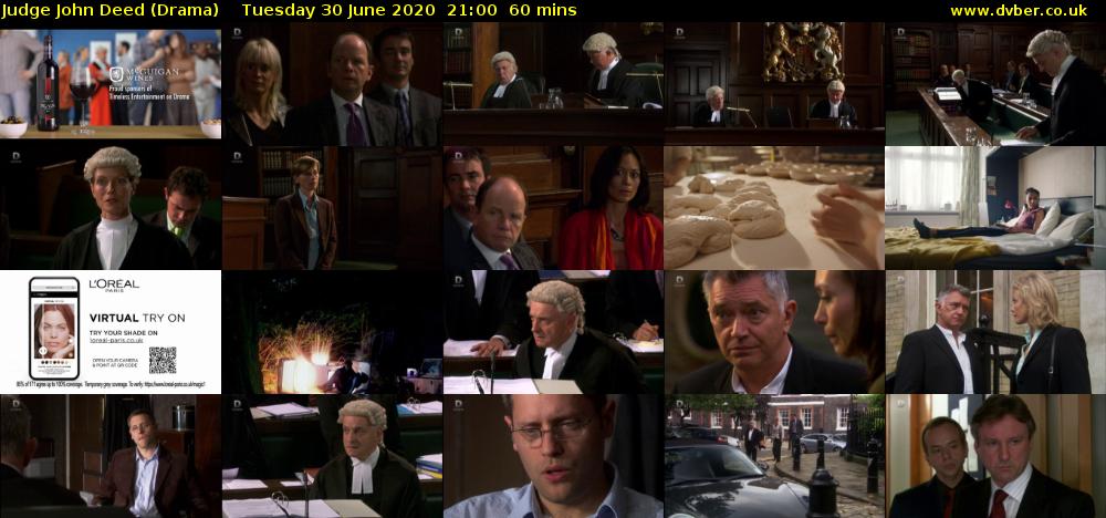 Judge John Deed (Drama) Tuesday 30 June 2020 21:00 - 22:00