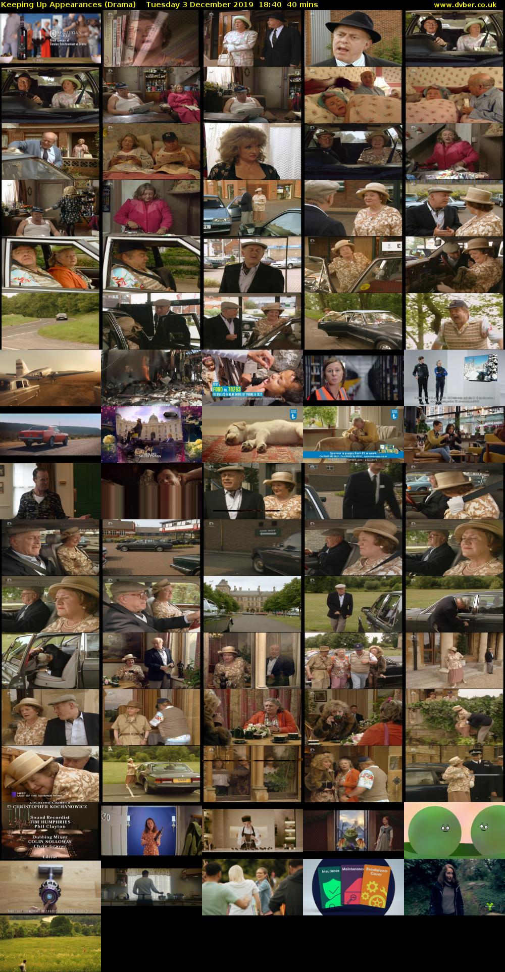 Keeping Up Appearances (Drama) Tuesday 3 December 2019 18:40 - 19:20