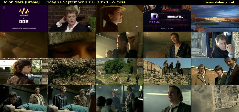 Life on Mars (Drama) Friday 21 September 2018 23:20 - 00:25