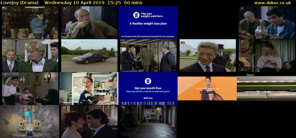 Lovejoy (Drama) Wednesday 10 April 2019 15:25 - 16:25