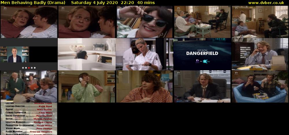 Men Behaving Badly (Drama) Saturday 4 July 2020 22:20 - 23:00
