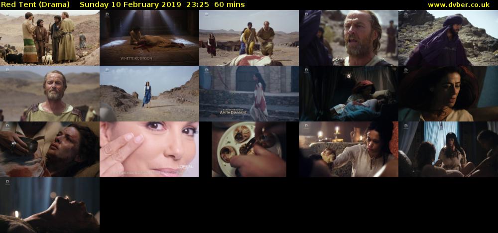 Red Tent (Drama) Sunday 10 February 2019 23:25 - 00:25