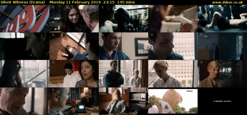 Silent Witness (Drama) Monday 11 February 2019 23:15 - 01:40