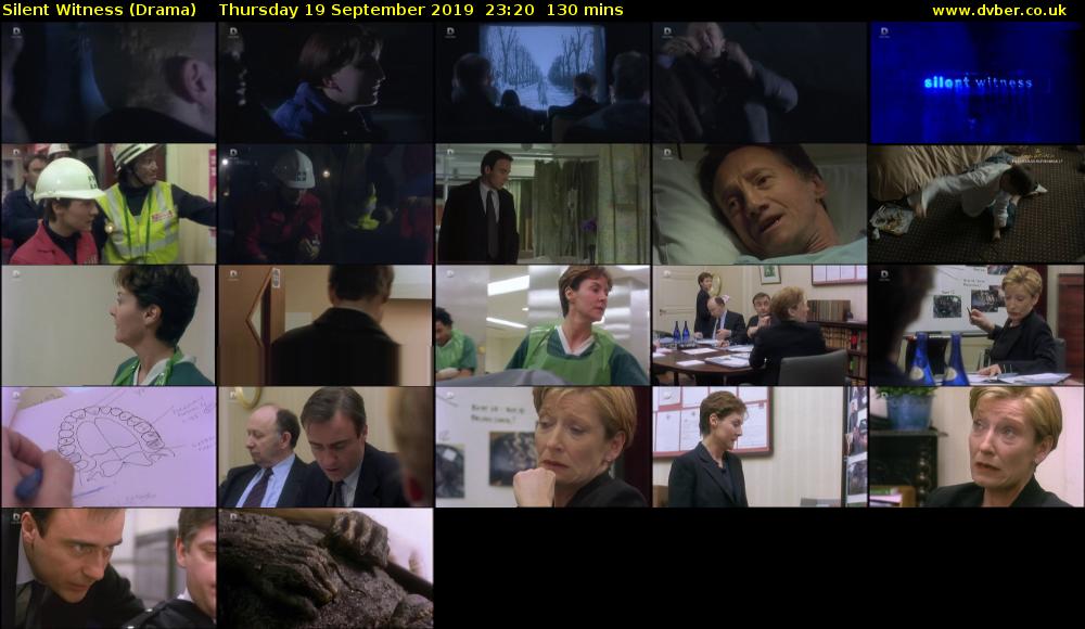 Silent Witness (Drama) Thursday 19 September 2019 23:20 - 01:30
