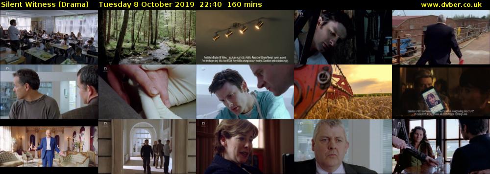 Silent Witness (Drama) Tuesday 8 October 2019 22:40 - 01:20