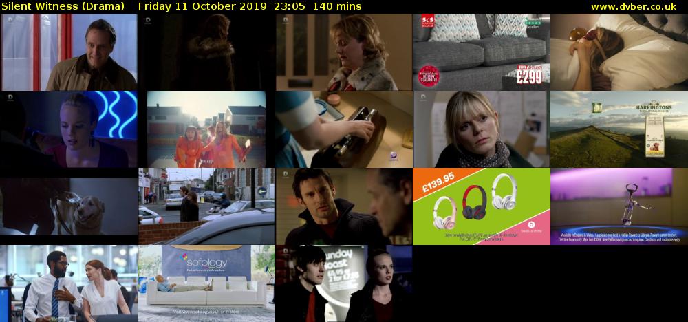 Silent Witness (Drama) Friday 11 October 2019 23:05 - 01:25