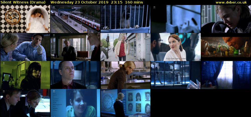 Silent Witness (Drama) Wednesday 23 October 2019 23:15 - 01:55