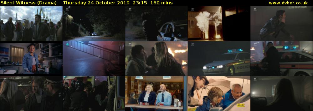 Silent Witness (Drama) Thursday 24 October 2019 23:15 - 01:55